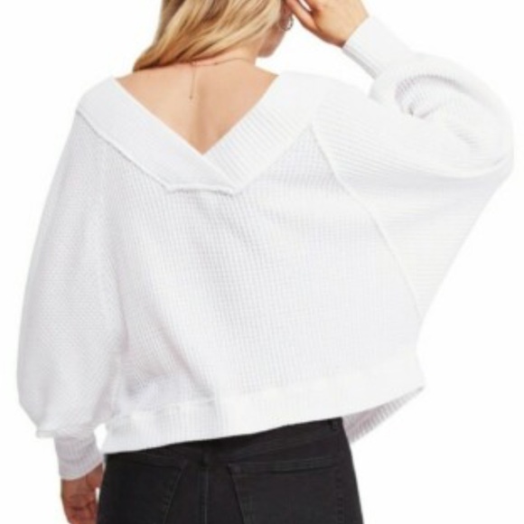 Free People | We The Free Termal waffle knit White Top XS - Picture 2 of 5